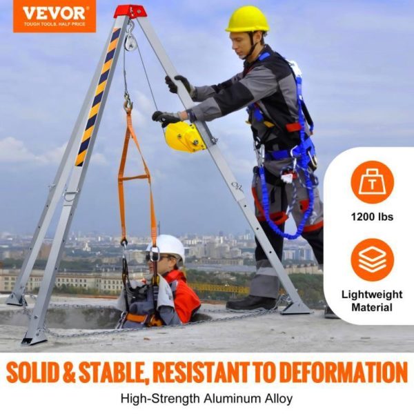 Heavy-Duty 7ft Legs & 98ft Cable Confined Space Tripod Kit - Image 9