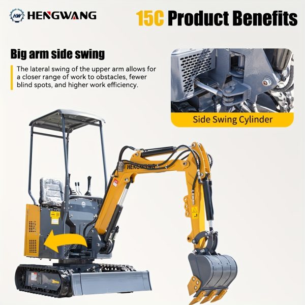 1 T Crawler Excavator For Construction Works, - Image 8